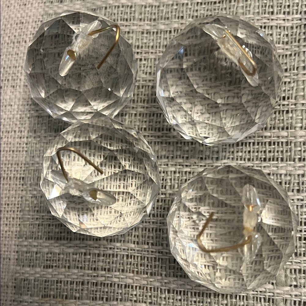 Swarovski Crystal Clear Faceted Ornaments